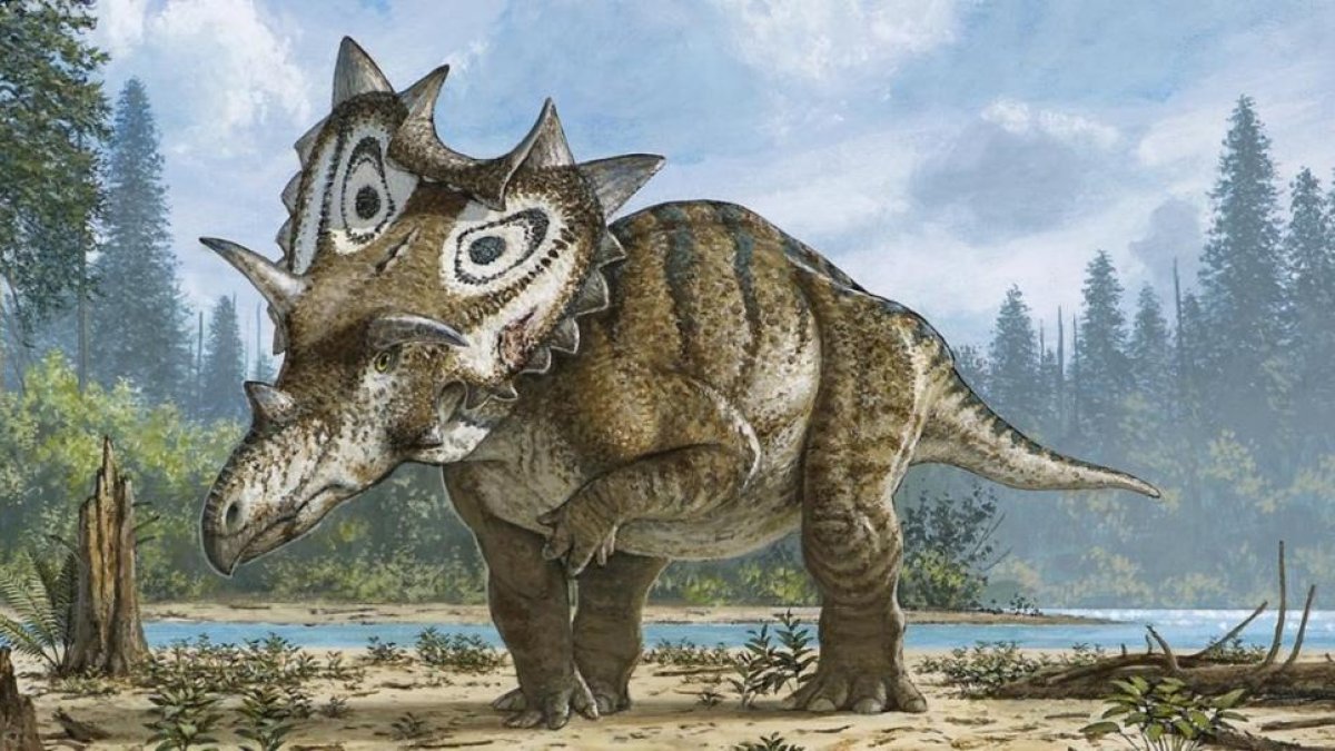 REcreación artística de la nueva especie de dinosaurio descubierta.