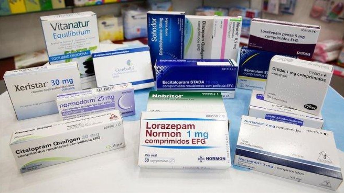 Antidepresivos y somníferos frecuentes en las farmacias y los botiquines de los españoles.