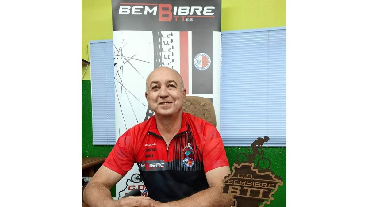 El presidente del Club Deportivo Bembibre BTT, José Bandera Florido, durante la entrevista. J. PÉREZ