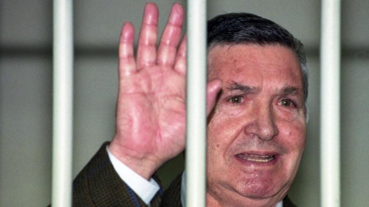 Totò Riina, durante su juicio, en 1993.