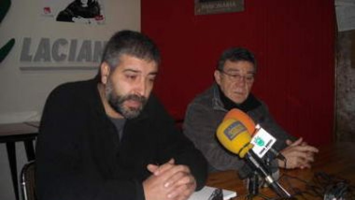 Guillermo Murias y Mariano Rubio, en la rueda de prensa ofrecida ayer