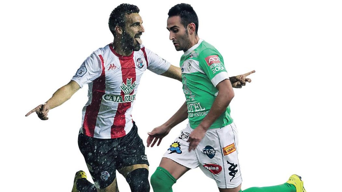 David Murciego 'Murci' a la izquierda, y Roberto Puente se verán las caras el próximo domingo en el estadio La Eragudina
