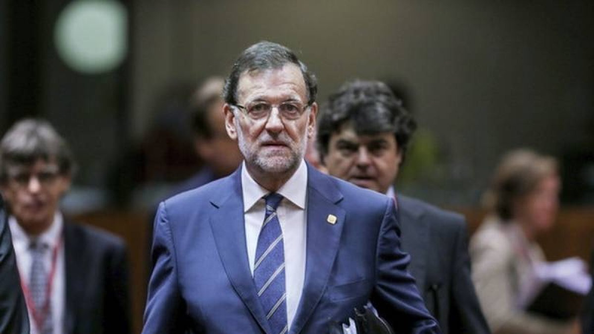 El presidente del Gobierno español, Mariano Rajoy, llega a la cumbre de la UE, este viernes, en Bruselas.