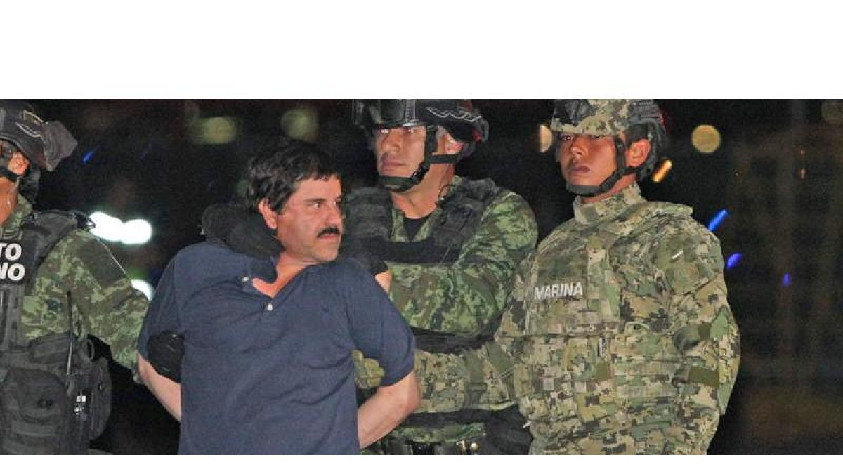 El narcotraficante Joaquín «el Chapo» Guzmán tras ser capturado y trasladado a EE UU para ser juzgado. MARIO GUZMÁN