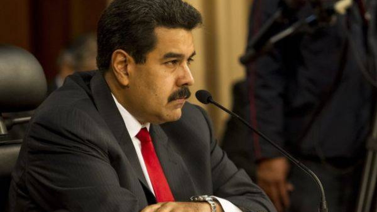 Nicolás Maduro, durante la reunión con la oposición, este jueves en Caracas.