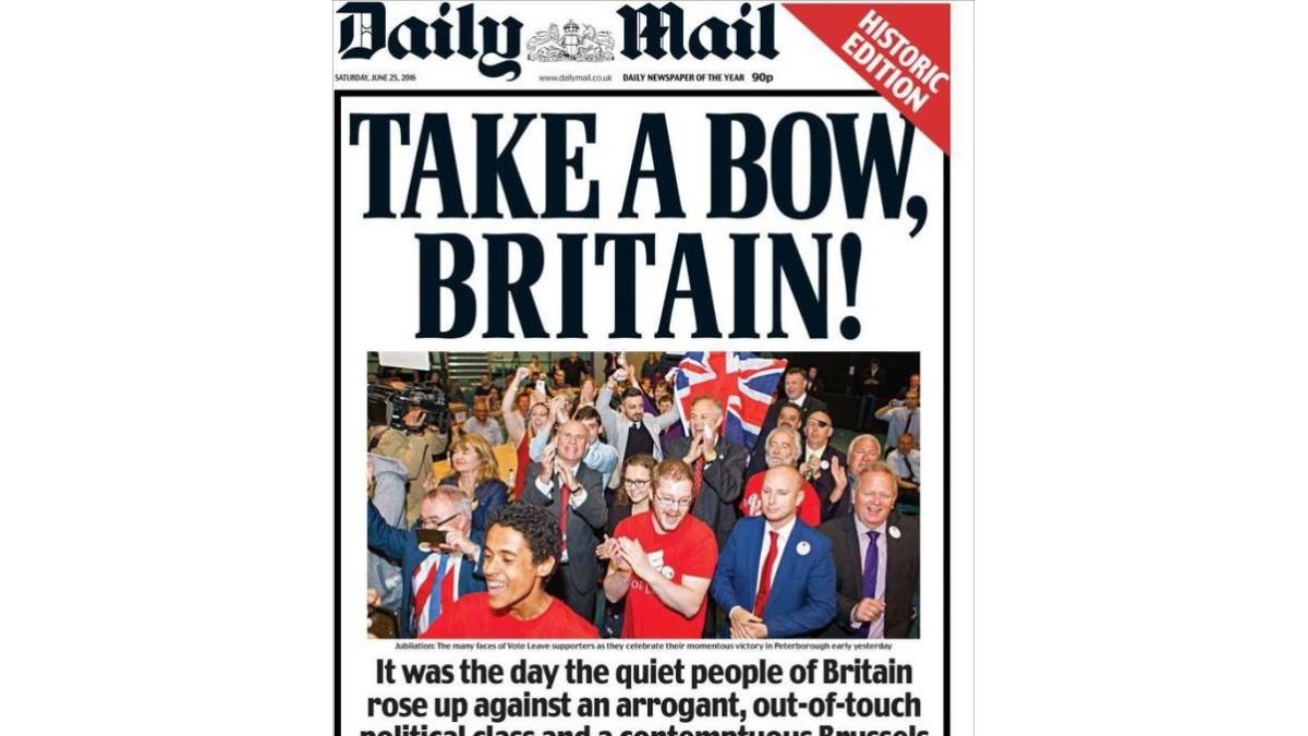 La portada del 'Daily Mail'.