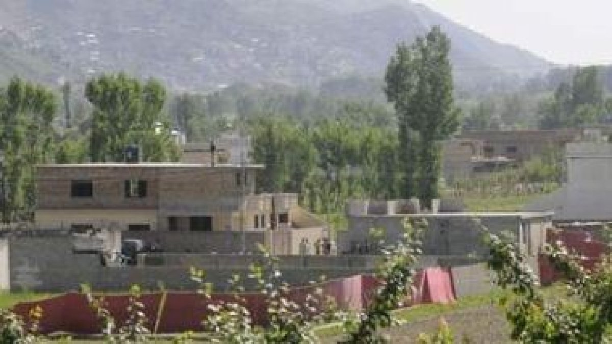 Vista  del complejo donde presuntamente las fuerzas estadounidenses mataron al líder de Al Qaeda.