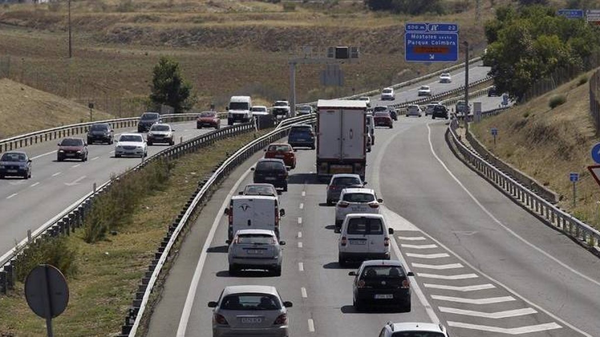 Estado de la circulación en la N-V, dirección salida de Madrid.