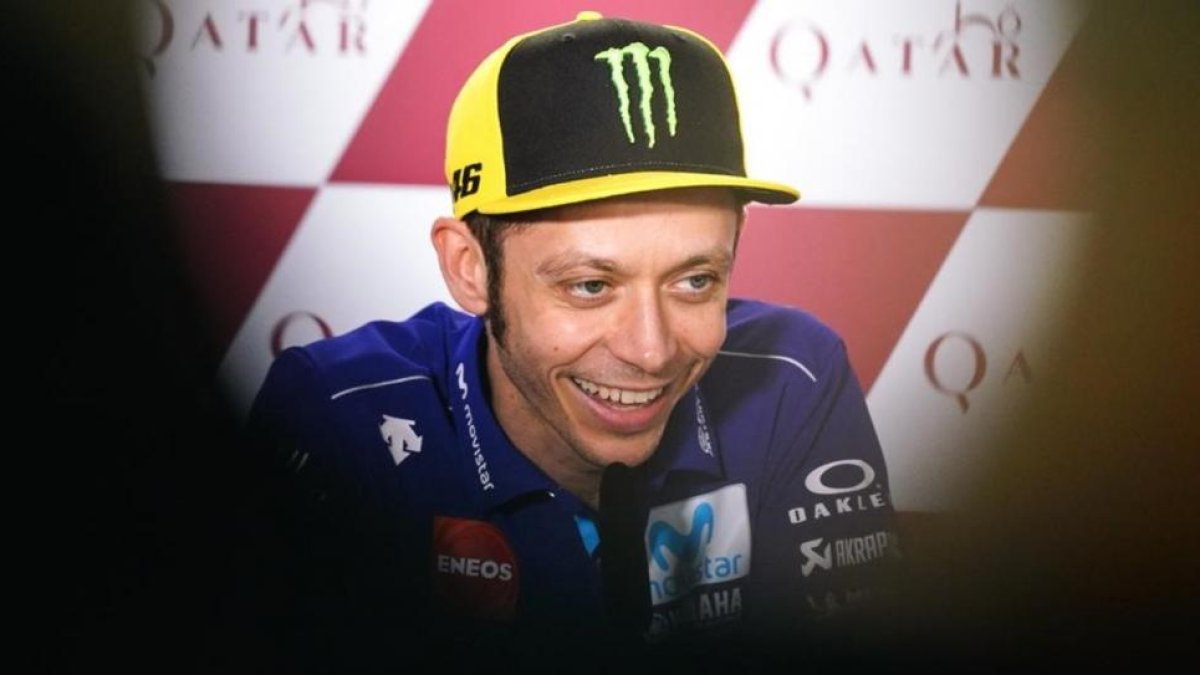 Rossi, en rueda de prensa hoy en Catar