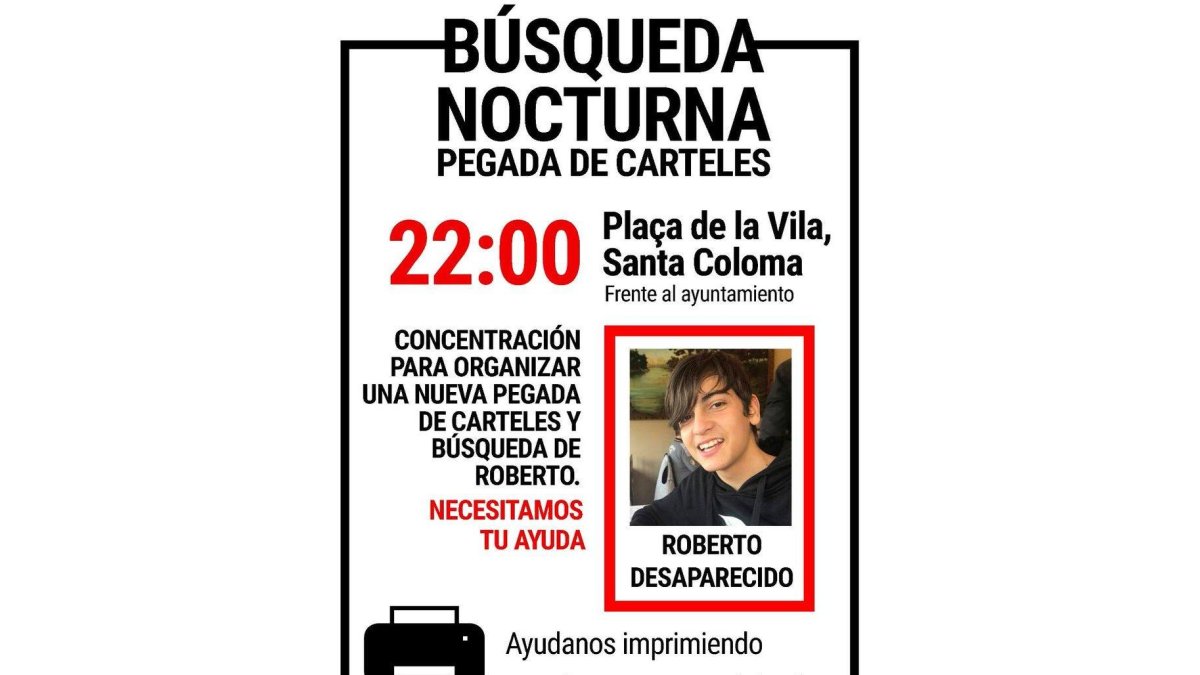 Cartel de busqueda de Roberto