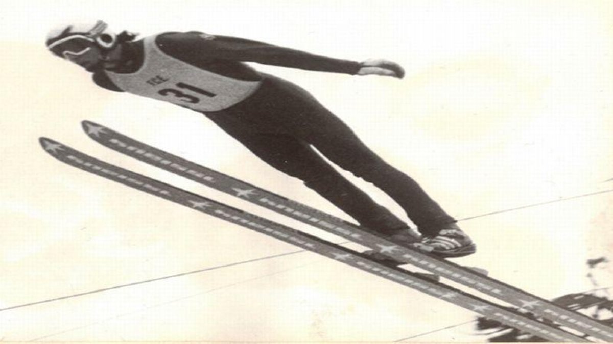 Primer salto de Ángel Joaniquet en los JJOO de Sarajevo de 1984.