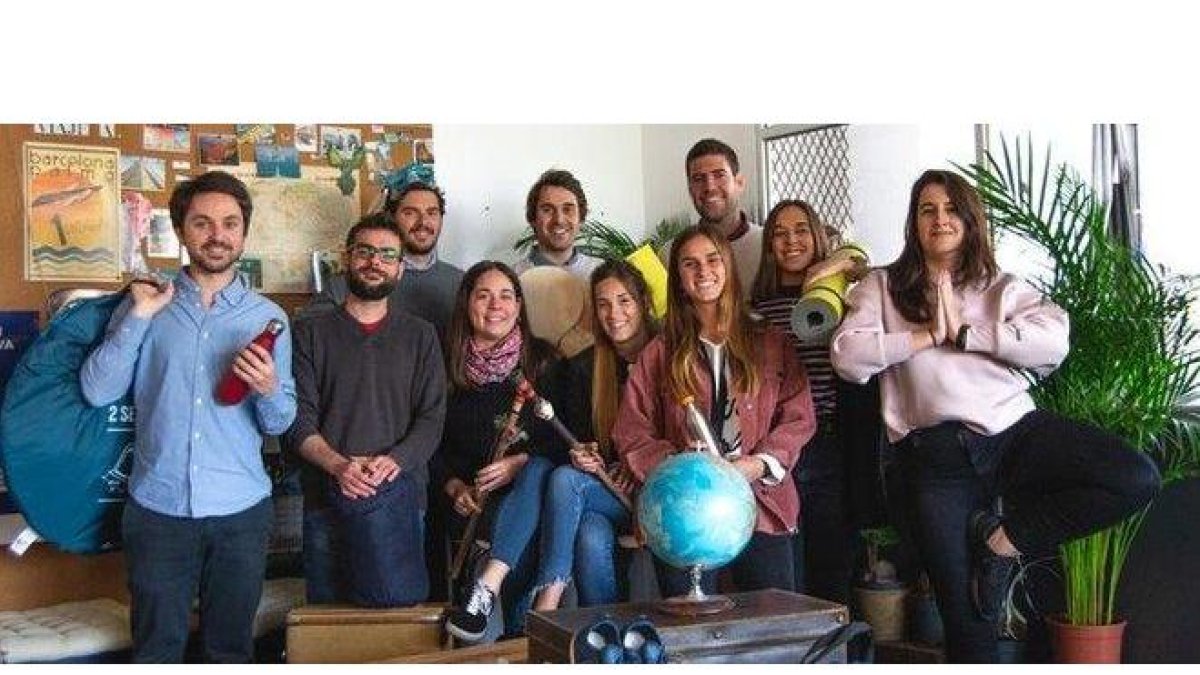 El equipo de trabajadores de la ’start-up’ barcelonesa Tropicfeel.