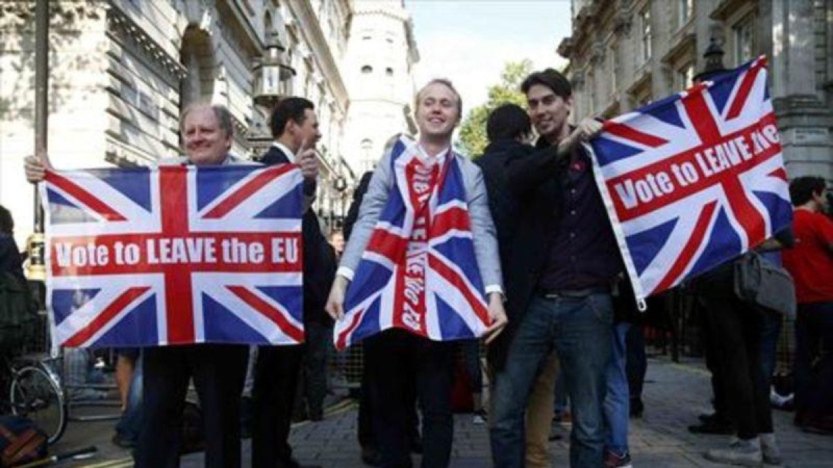 Partidarios del 'brexit', en Londres, el pasado 24 de junio.