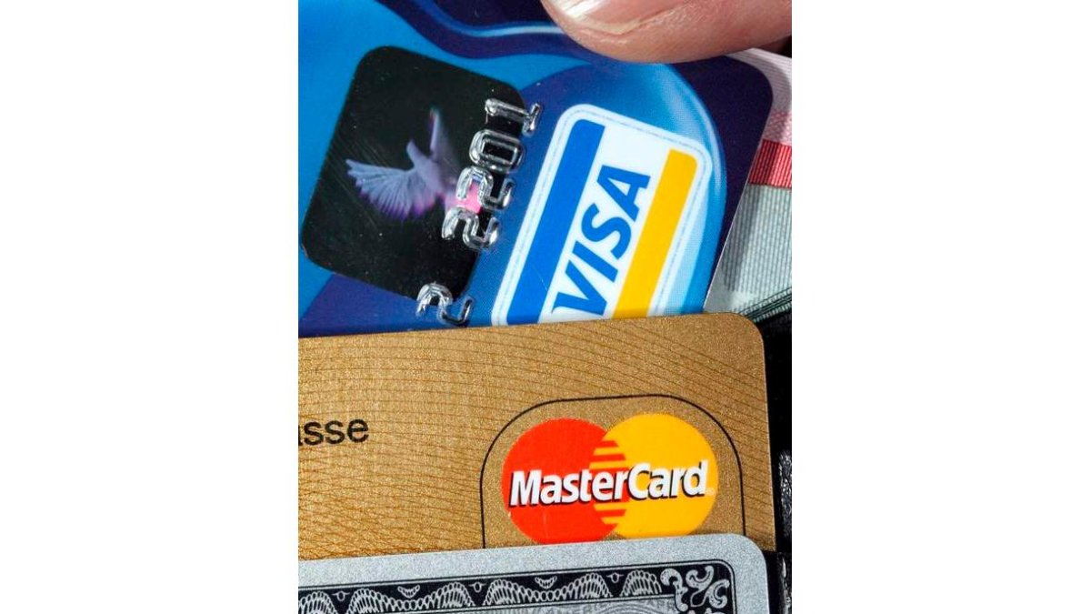 Varios tipos de tarjeta de crédito.