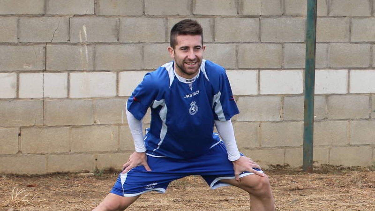 Lomas, durante un entrenamiento con la Cultural.