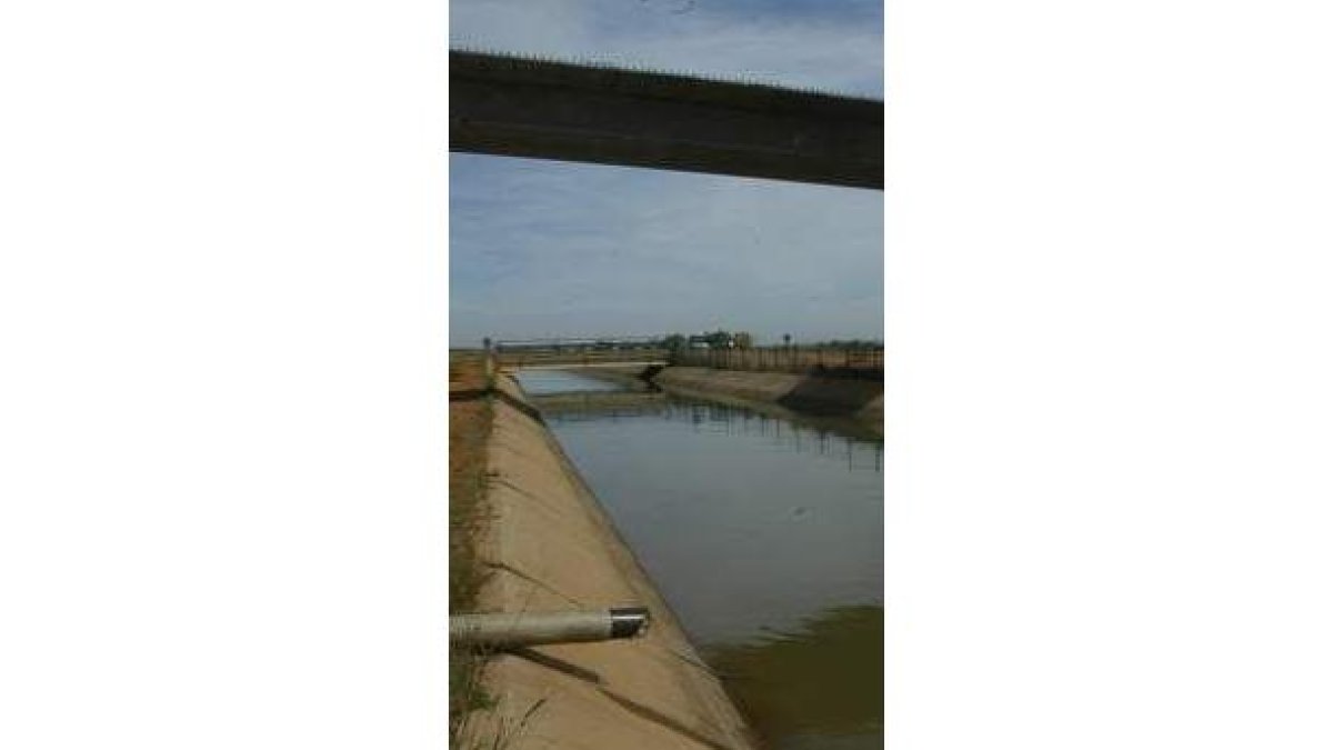 Canal del Páramo Bajo que recibe agua del Esla.