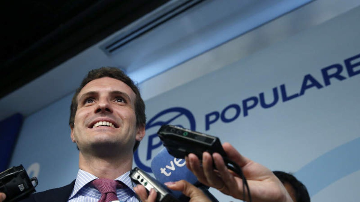 El vicesecretario de Comunicación del PP, Pablo Casado. JUAN CARLOS HIDALGO