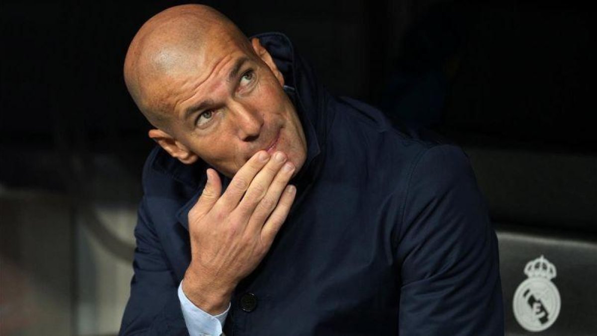 Zinedine Zidane, durante el partido ante el Tottenham.