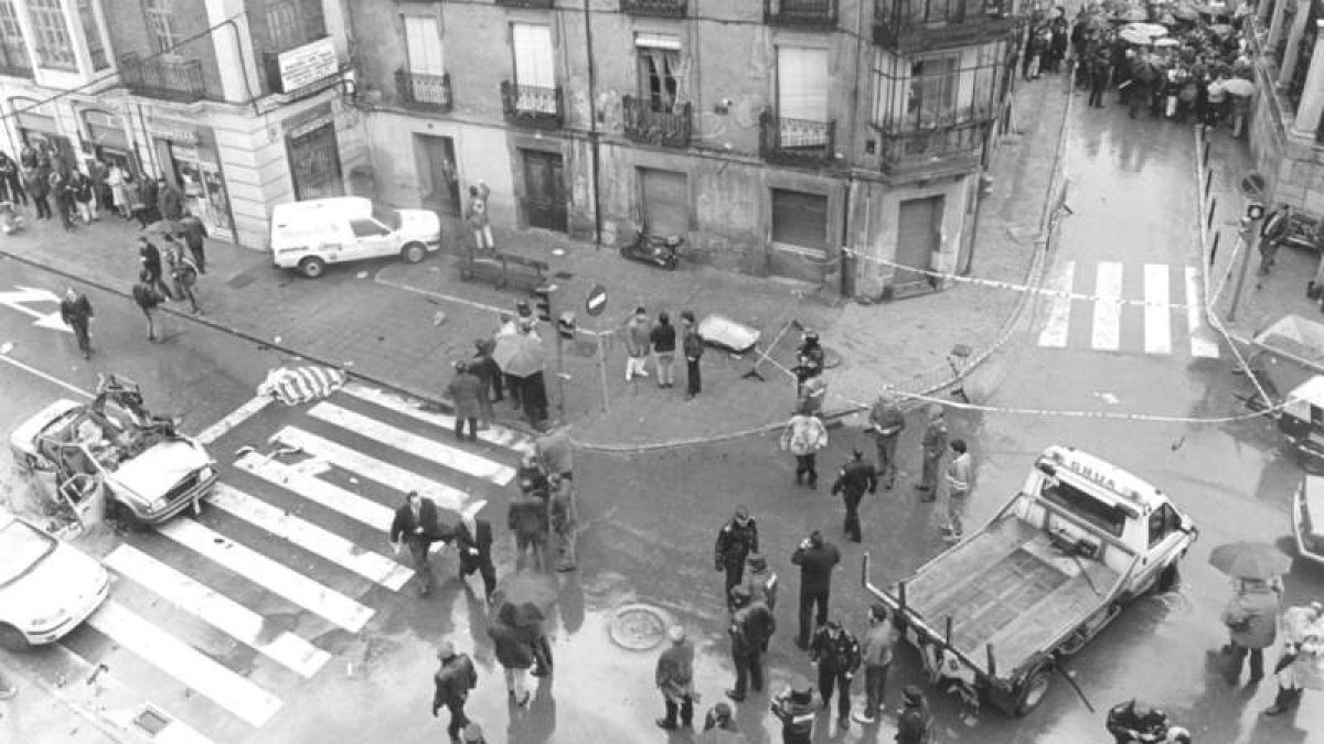 Panorámica de Ramón y Cajal pocos minutos después de que se cometiera el atentado.