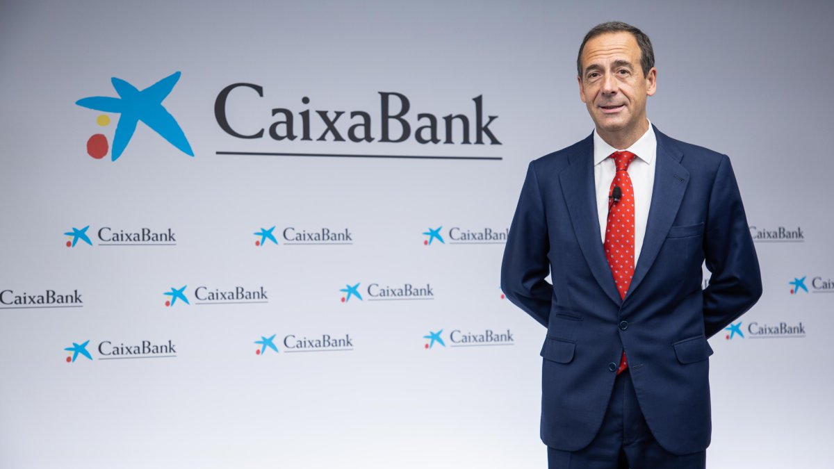 Gonzalo Gortázar, consejero delegado de CaixaBank, en la presentación de resultados.
CAIXABANK