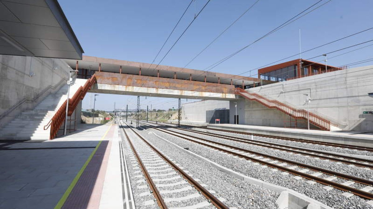 Área ferroviaria de la nueva traza de alta velocidad en Otero de Sanabria (Zamora). MARCIANO PÉREZ