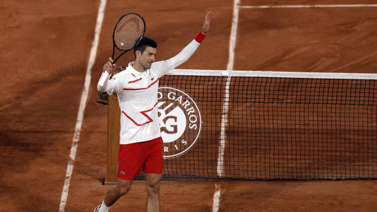Novak Djokovic, hoy en Roland Garros.