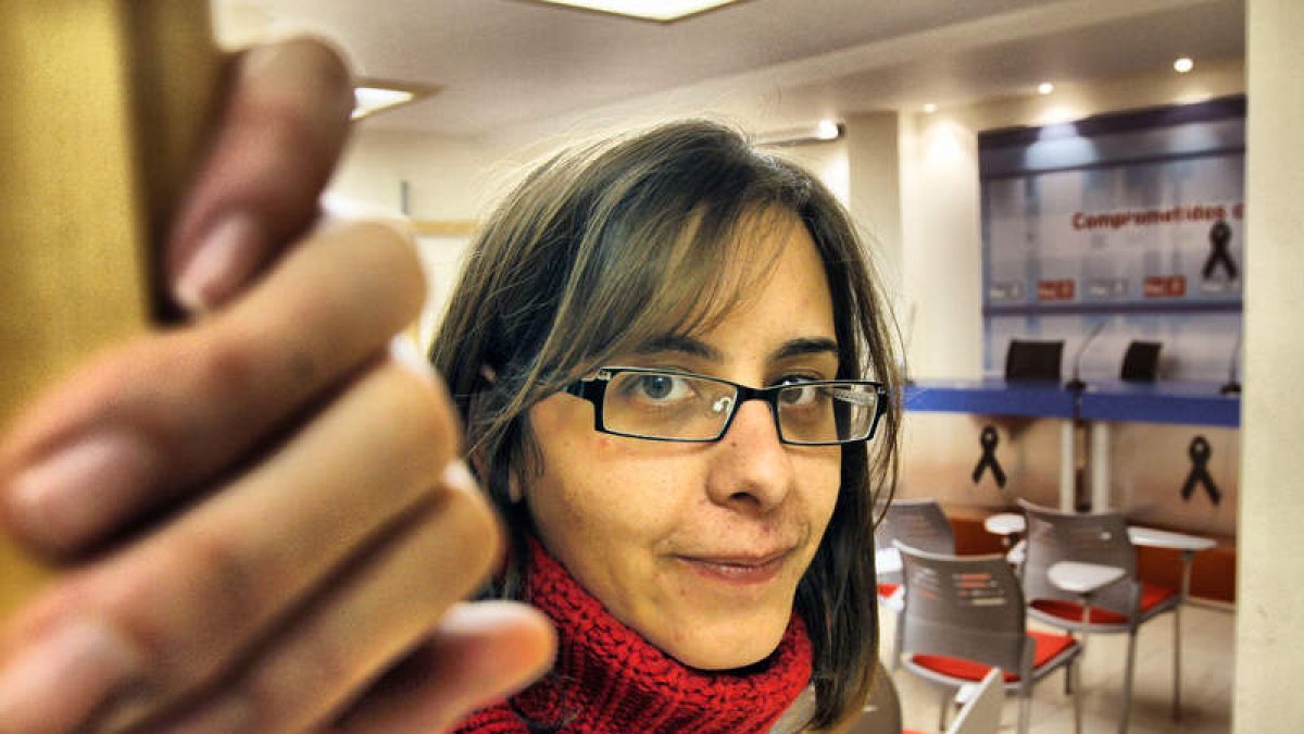 Silvia Blanco, en una imagen de archivo en la sede del PSOE de León.