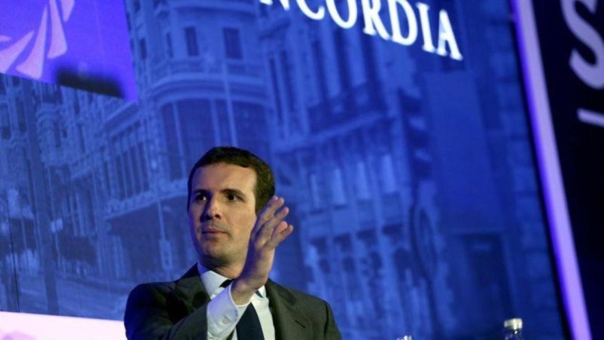 El presidente del Partido Popular, Pablo Casado,  participa en el Concordia Europe Amcham Spain Summit.