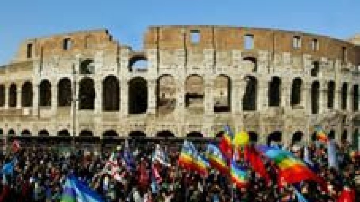 Roma acogió la mayor manifestación pacifista con 3 millones de personas