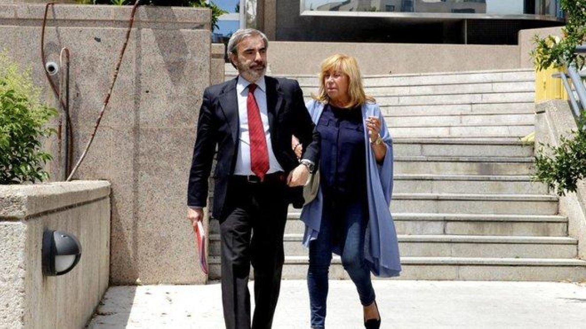 La aristócrata Cristina Ordovás Gómez-Jordana, a su salida del juicio en la Audiencia Provincial de Madrid.