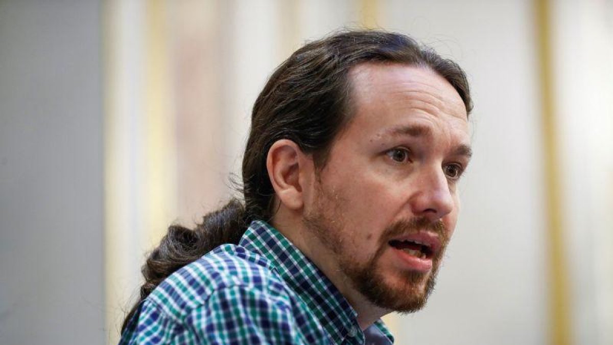 Pablo Iglesias, durante una rueda de prensa.