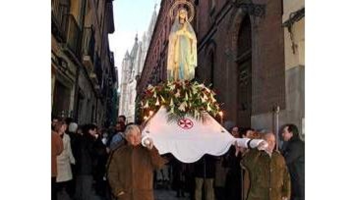 La Virgen, en imagen de archivo, presidió la procesión
