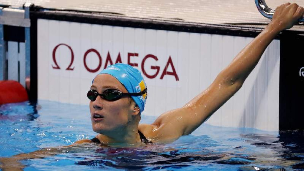 La española Mireia Belmonte no pudo sumar otro metal olímpico en 800 libre. LEONARDO MUÑOZ