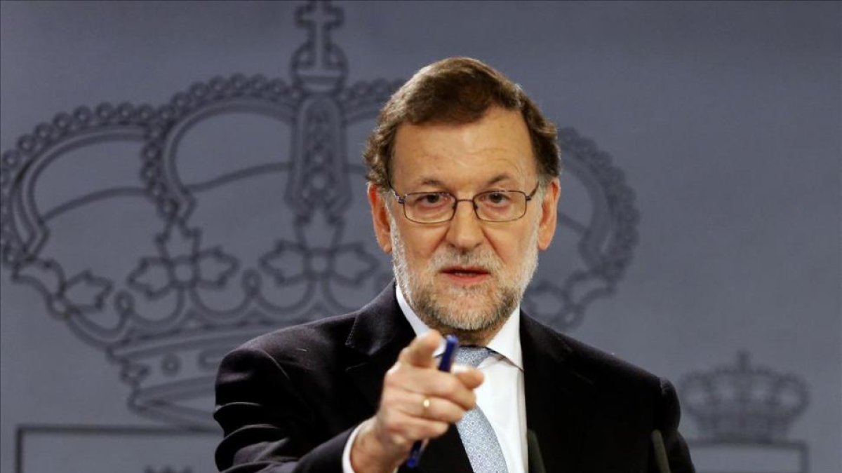 El presidente del Gobierno en funciones, Mariano Rajoy, en una comparecencia reciente en La Moncloa
