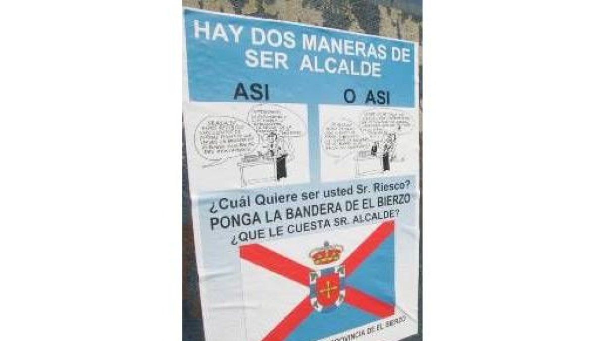 Cartel del foro en pro de izar la bandera berciana en el consistorio