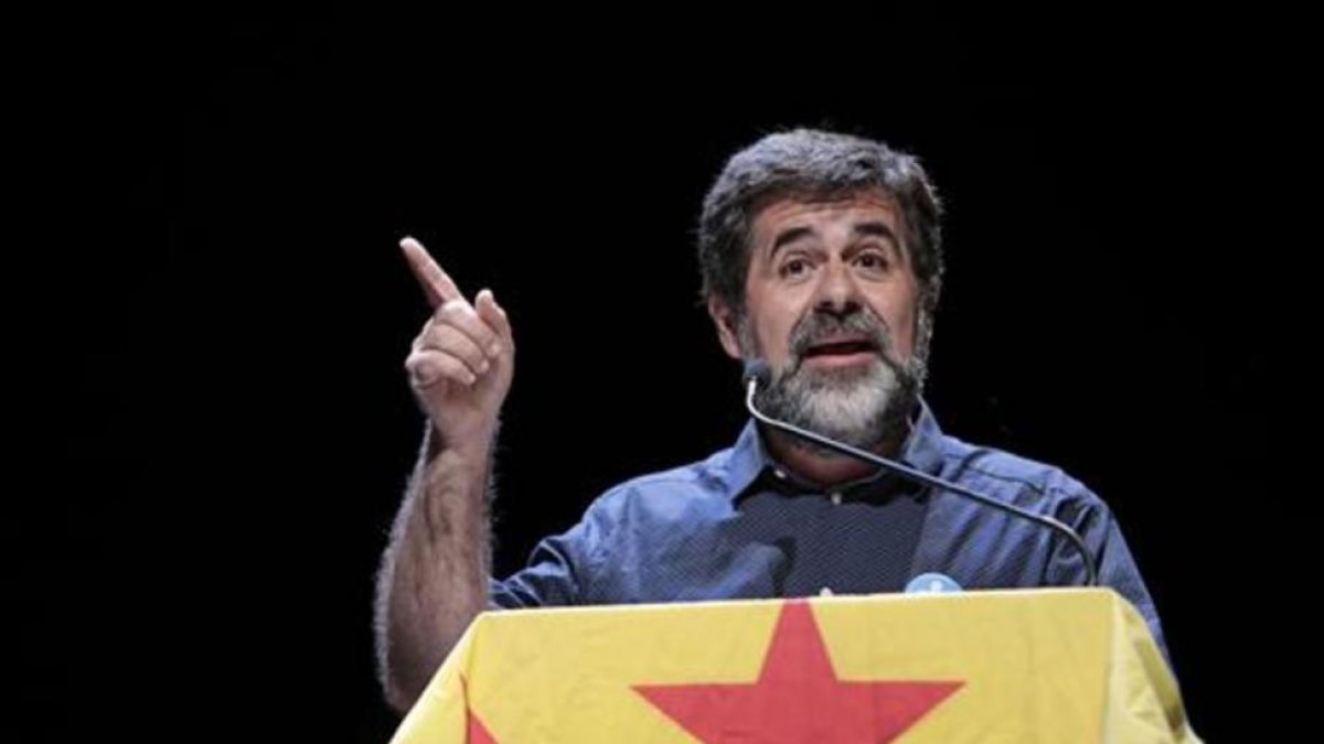 Jordi Sànchez, el 24 de septiembre en un acto de la ANC en Vic.