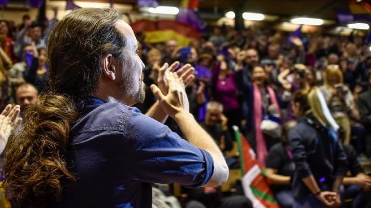Pablo Iglesias, en un acto de campaña.