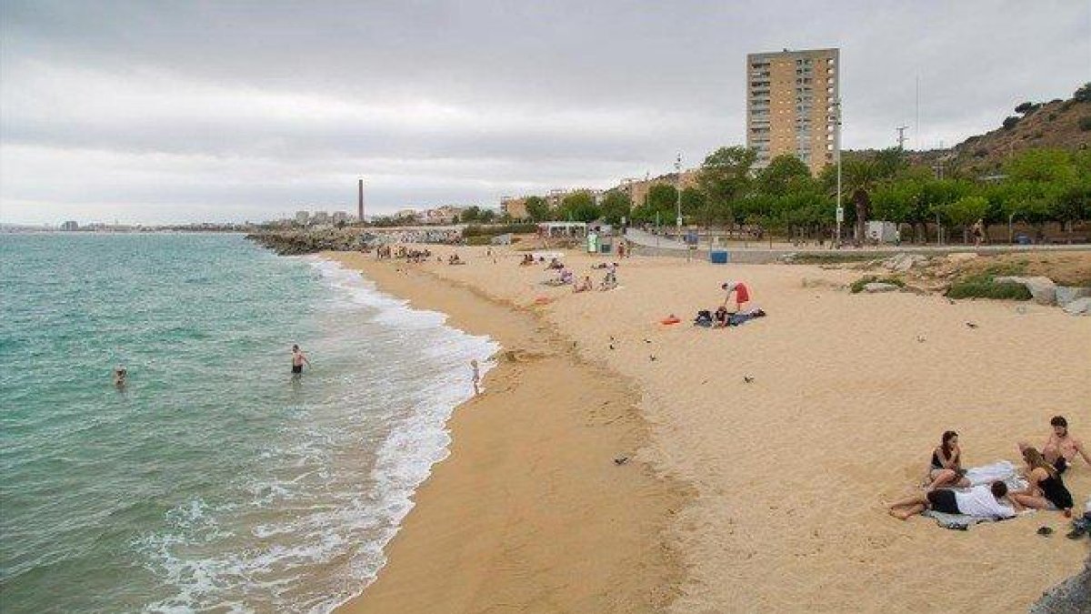 Vista de la playa de Montgat.