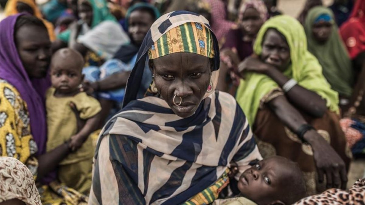 Desplazados del Lago Chad por la violencia de Boko Haram.