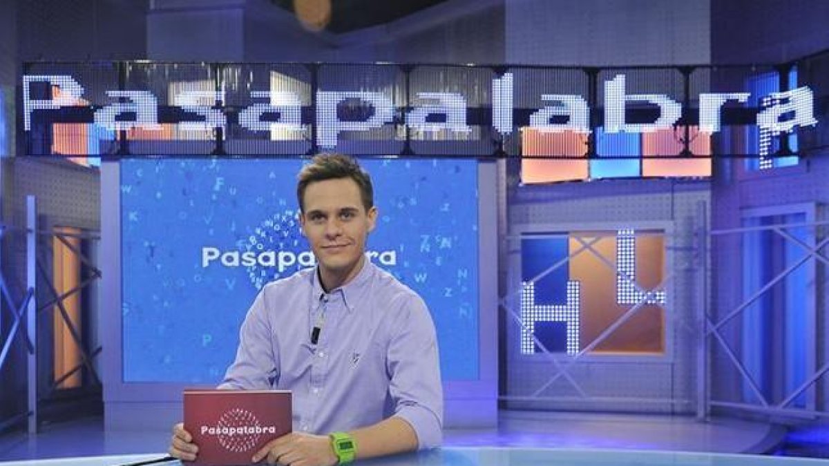 Christian Gálvez, en el plató de 'Pasapalabra'.