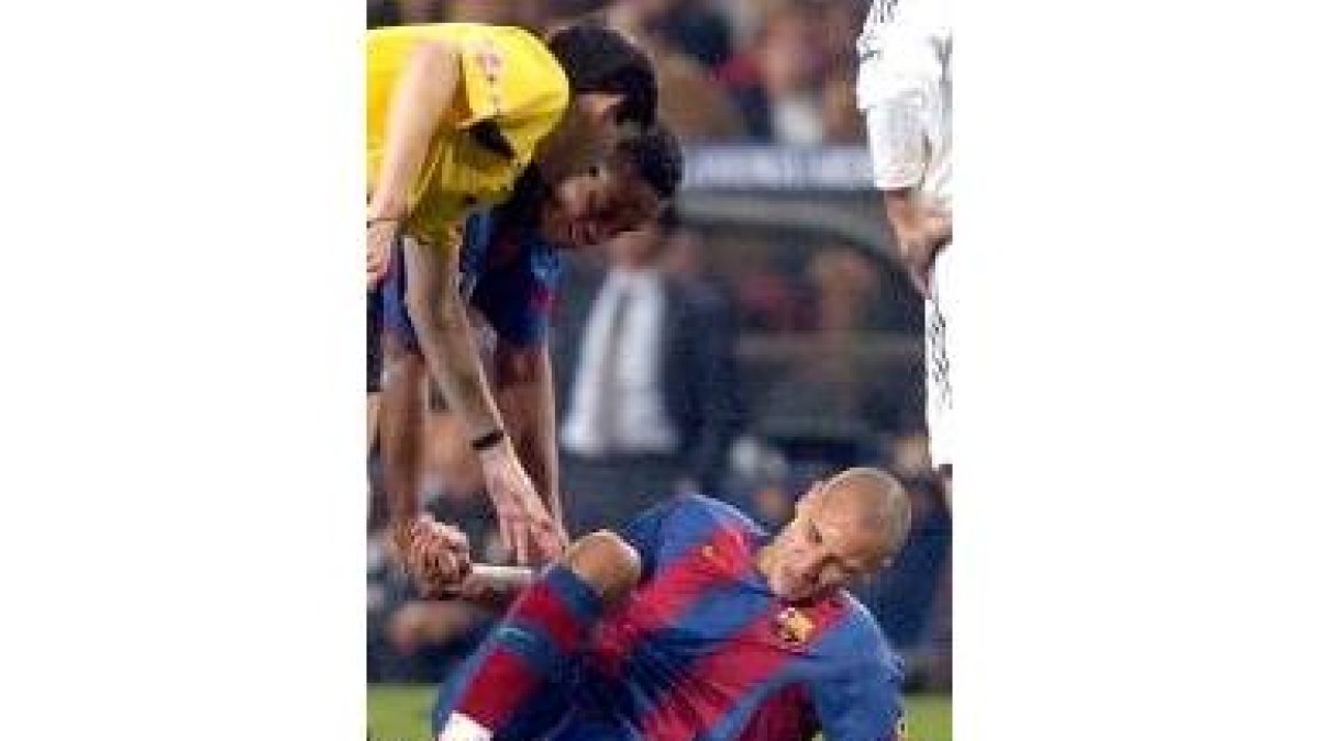 Larsson en el que pudo ser su último momento en el Camp Nou
