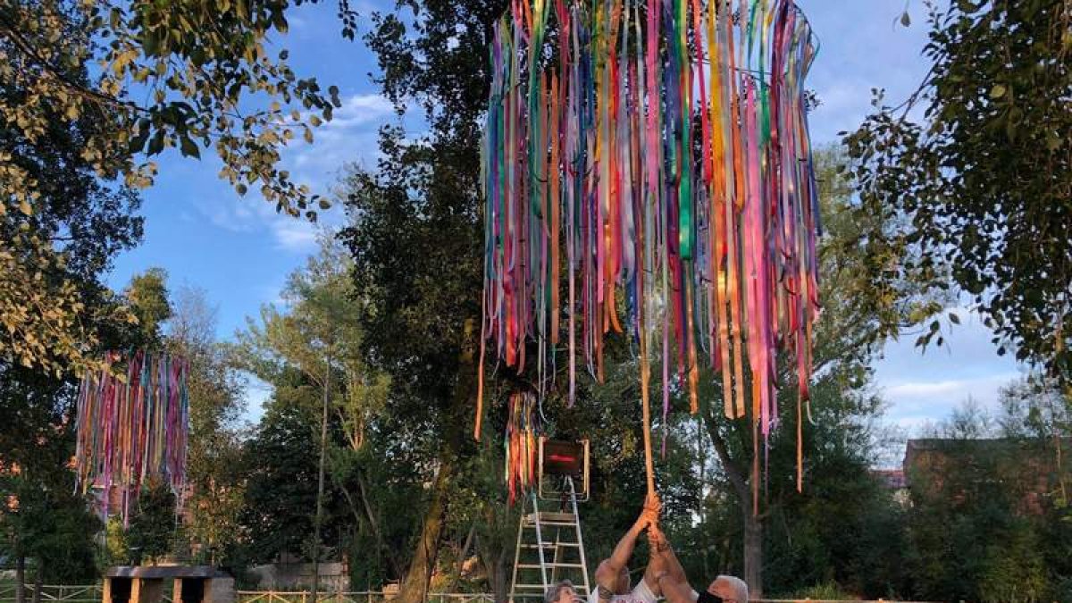 Una de las instalaciones del proyecto artístico ‘Carrizo con Arte’. DL