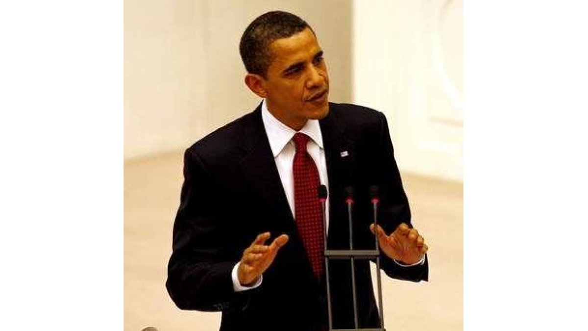 El presidente de EE.UU., Barack Obama, en el Parlamento turco