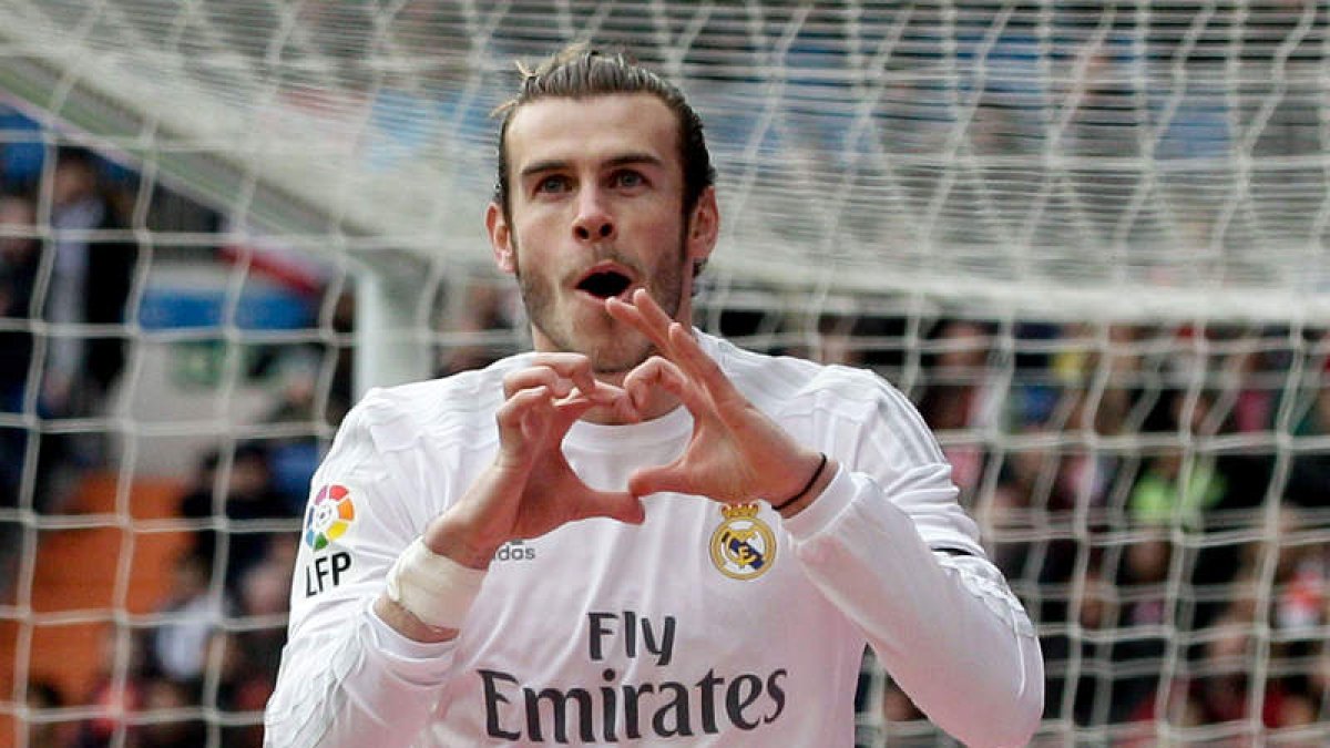 Gareth Bale celebra uno de sus goles con el Real Madrid.