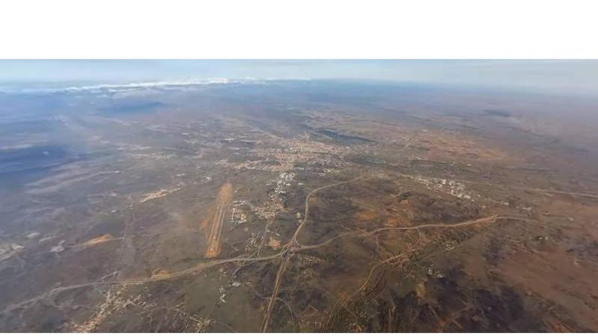 Imagen de León tomada desde un globo estratosférico en pruebas en la base aérea. ZERO2INFINITY / ARCHIVO