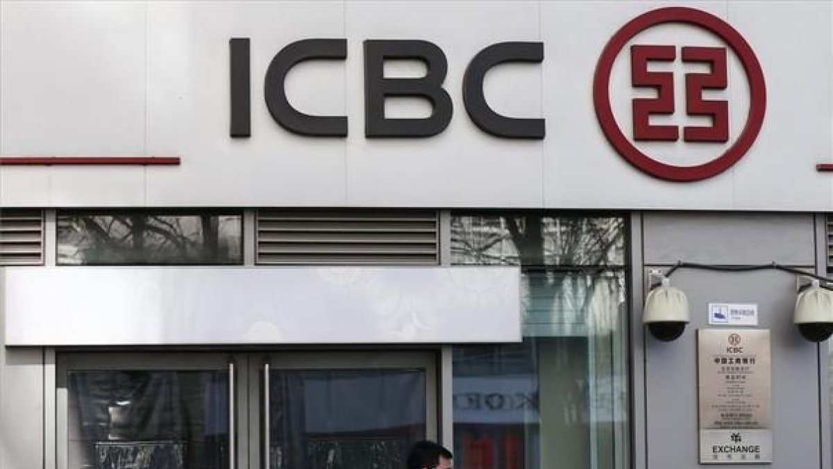 Oficina del banco chino ICBC.