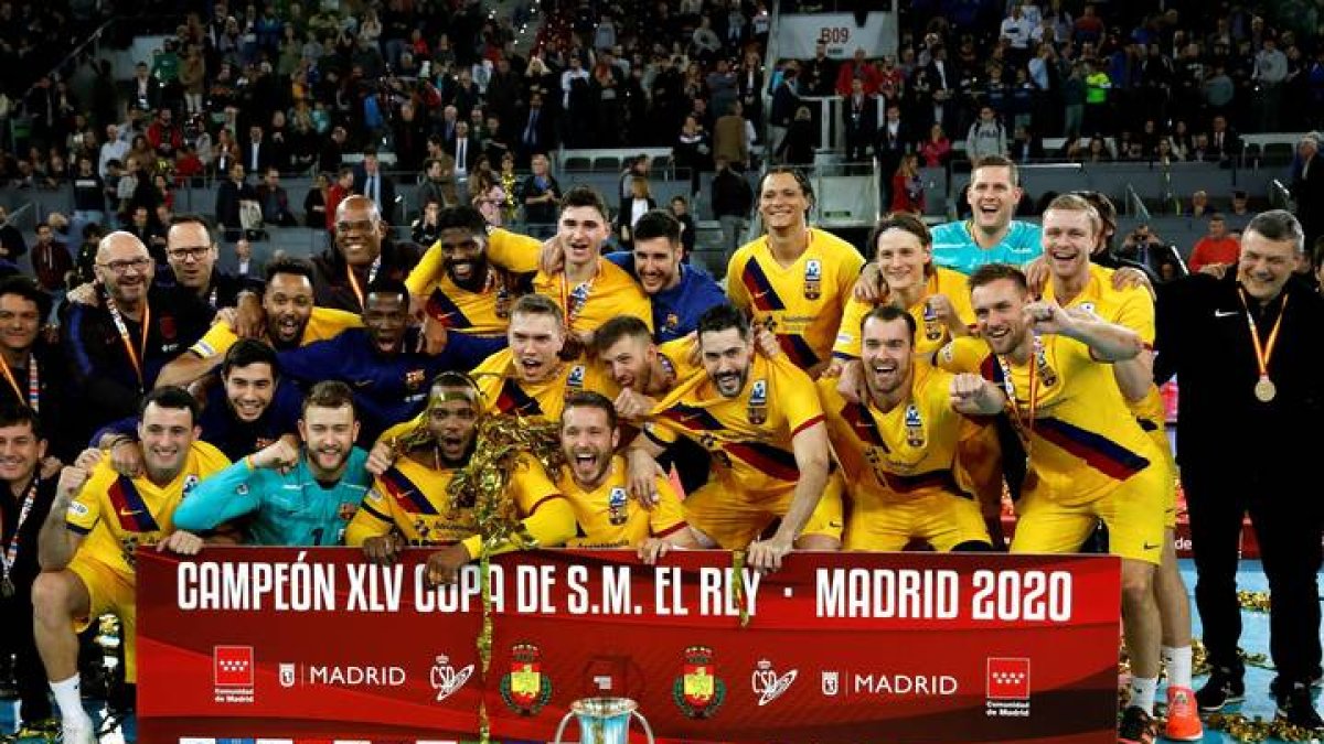 El Barcelona, última campeón de la Copa del Rey. DAVID FERNÁNDEZ