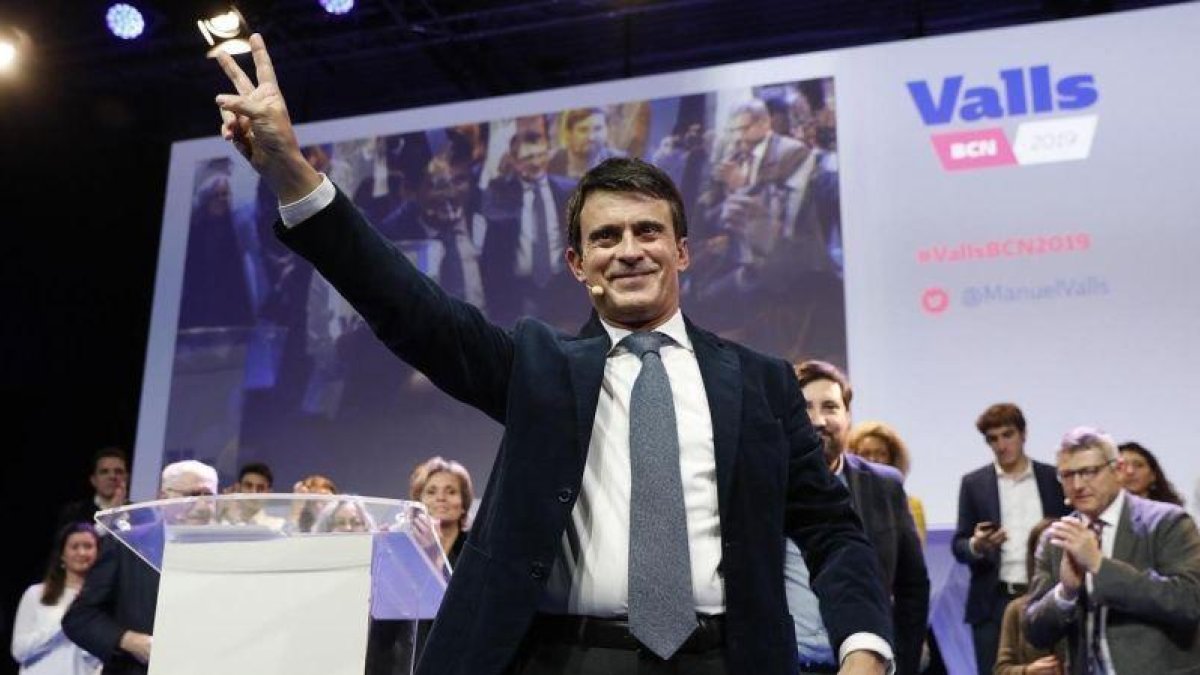 Manuel Valls, el 13 de diciembre, en un acto de presentación de su candidatura.