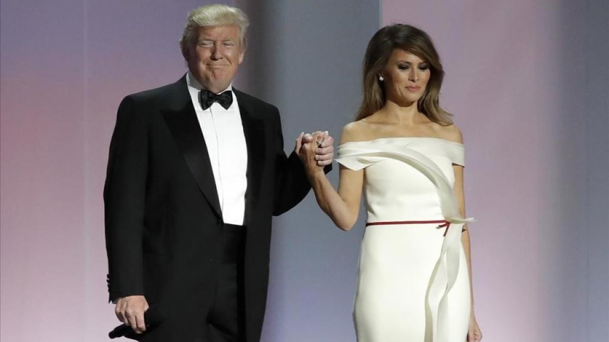 Donald y Melania Trump, el pasado 20 de enero, antes de su baile presidencial.