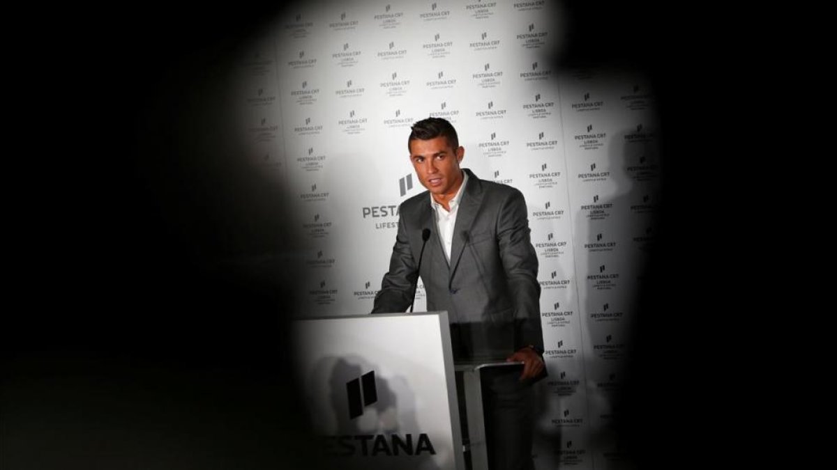 Cristiano Ronaldo, durante la inauguración de un hotel en Lisboa